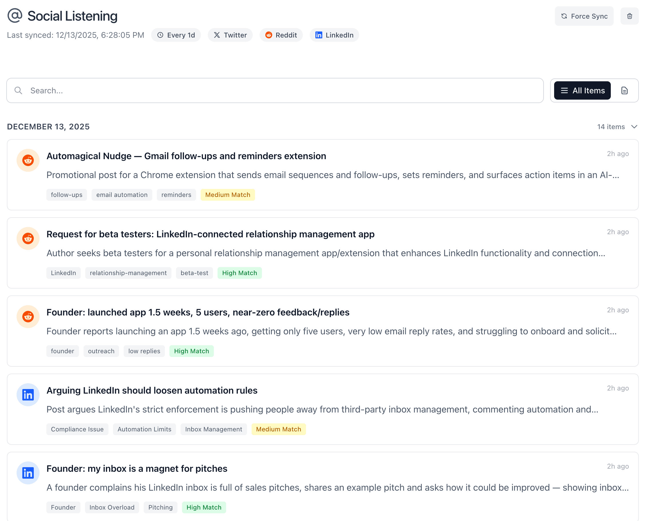 Social Listening screenshot 1